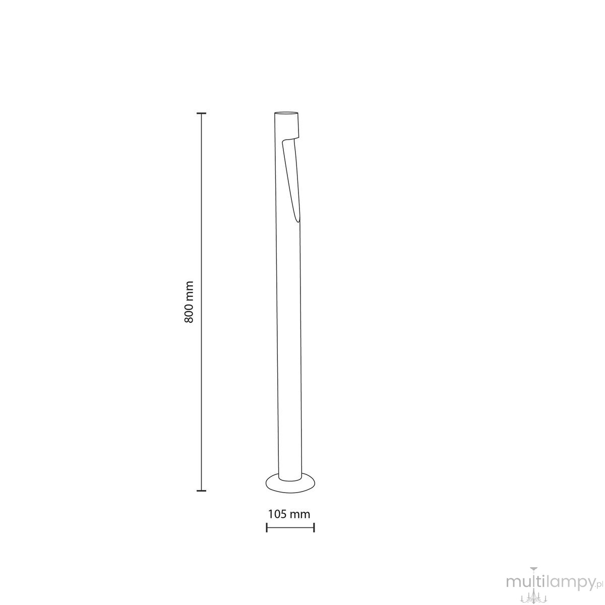 Sena H80 lampa ogrodowa stojąca 5W 3000K grafitowa 19003
