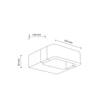 Arius kinkiet elewacyjny 10W 3000K czarny 18204