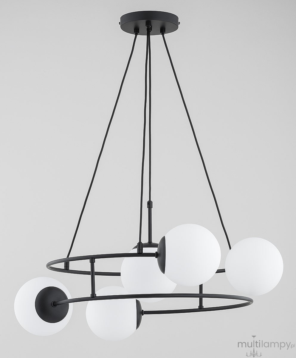 Urania lampa wisząca 5xE14 czarna 63310