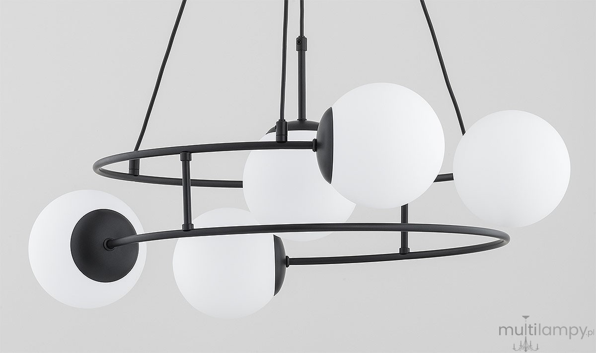 Urania lampa wisząca 5xE14 czarna 63310