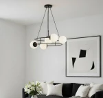Urania lampa wisząca 5xE14 czarna 63310