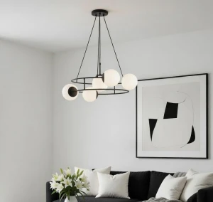 Urania lampa wisząca 5xE14 czarna 63310