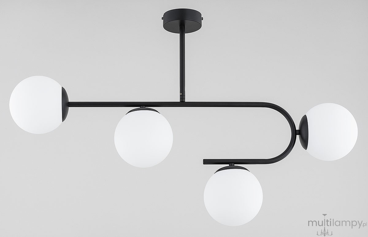 Stellar lampa sufitowa 4xE14 czarna 6331