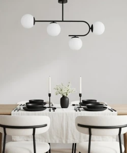 Stellar lampa sufitowa 4xE14 czarna 63311