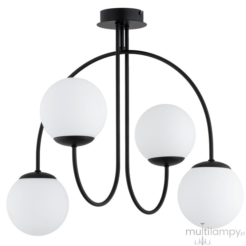 Terso lampa sufitowa 4xE14 czarna 63373