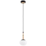 Ceres lampa wisząca E14 czarna jasne drewno 61521