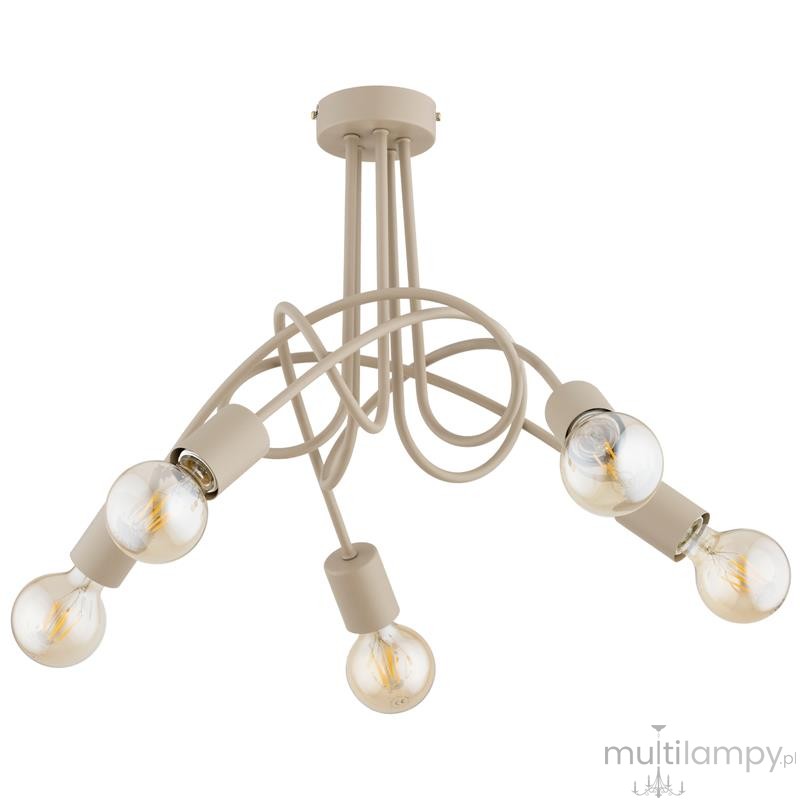 Tango lampa wisząca 5xE27 beżowa 63399