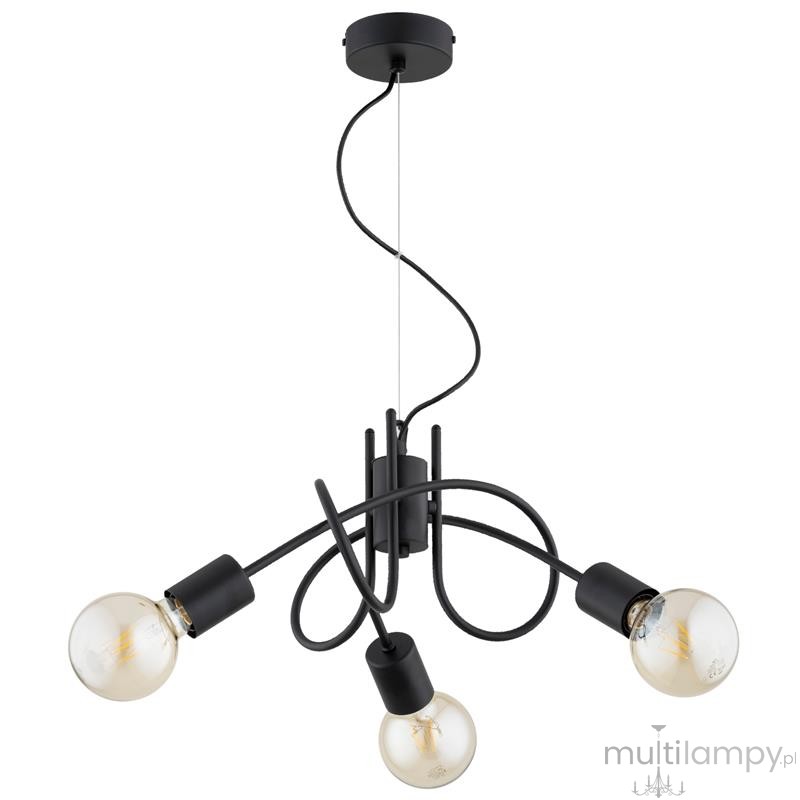 Mika lampa wisząca 3xE27 czarna 62599