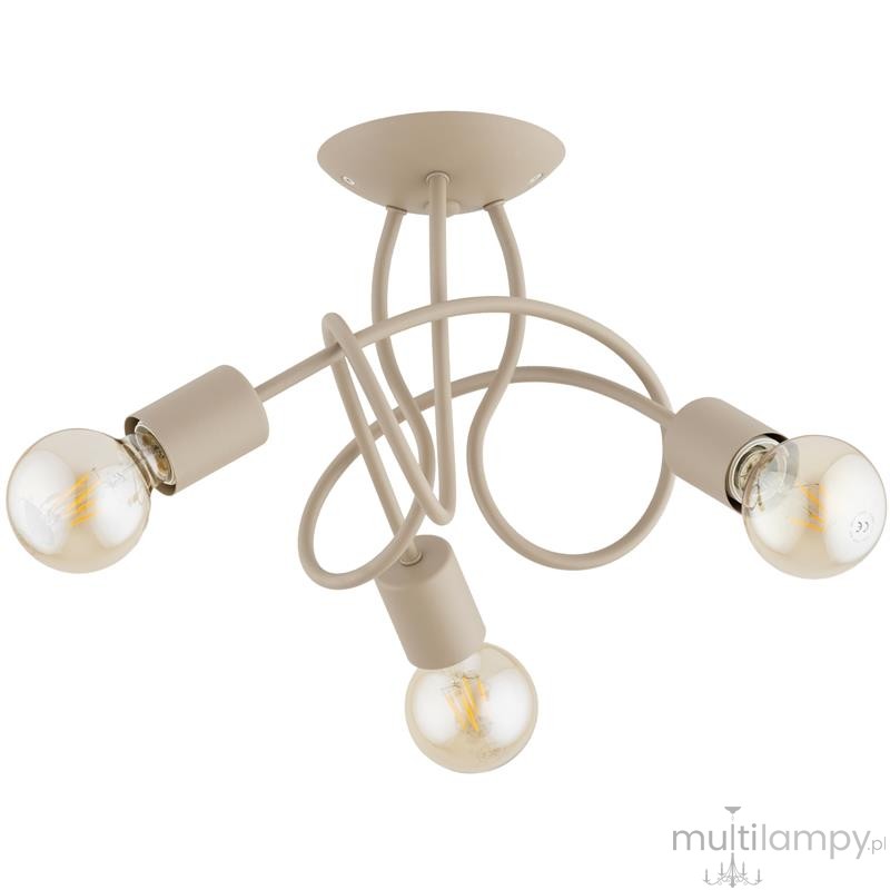 Hossa lampa sufitowa 3xE27 beżowa 62605