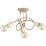Hossa lampa sufitowa 3xE27 beżowa złota 62606