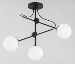 Olimp lampa sufitowa 3xE14 czarna złota 62554