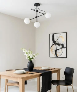 Olimp lampa sufitowa 3xE14 czarna złota 62554