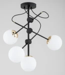Olimp lampa sufitowa 4xE14 czarna złota 63357
