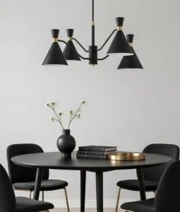 Salut lampa sufitowa 4xGU10 czarna złota 63367