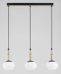 Ceres lampa wisząca 3xE14 czarna jasne drewno 62595