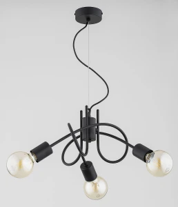 Mika lampa wisząca 3xE27 czarna 62599