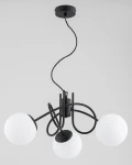 Mika lampa wisząca 3xE27 czarna biały 62601