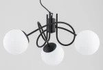 Mika lampa wisząca 3xE27 czarna biały 62601