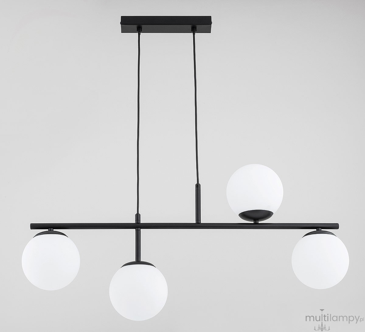 Luna lampa wisząca 4xE14 czarna 63349