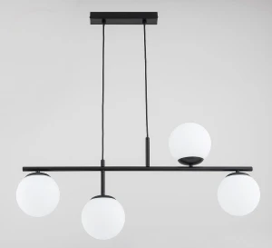 Luna lampa wisząca 4xE14 czarna 63349