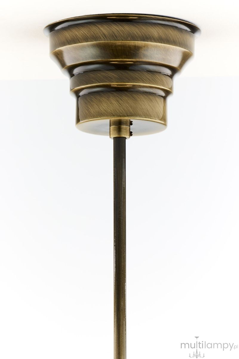 Opal lampa wisząca 1xE27 mosiądz patynowany 11