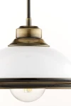 Opal lampa wisząca 1xE27 mosiądz patynowany 11