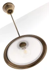 Opal lampa wisząca 1xE27 mosiądz patynowany 11