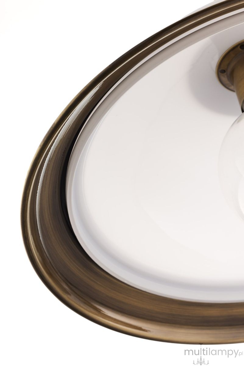 Opal lampa wisząca 1xE27 mosiądz patynowany 11