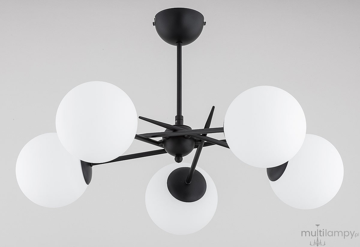 Primery Black lampa wisząca 5xE14 czarna 63308