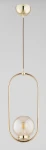 Oval lampa wisząca E14 złota 61453