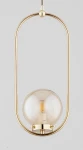 Oval lampa wisząca E14 złota 61453