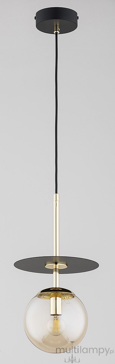 Qeency lampa wisząca E14 czarna bursztyn 61495