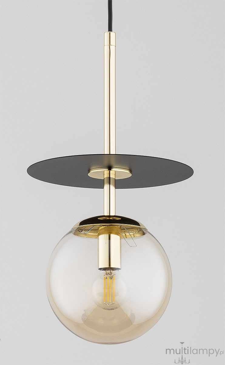 Qeency lampa wisząca E14 czarna bursztyn 61495