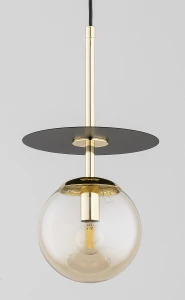 Qeency lampa wisząca E14 czarna bursztyn 61495