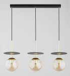 Qeency lampa wisząca 3xE14 czarna bursztyn 62570