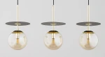 Qeency lampa wisząca 3xE14 czarna bursztyn 62570