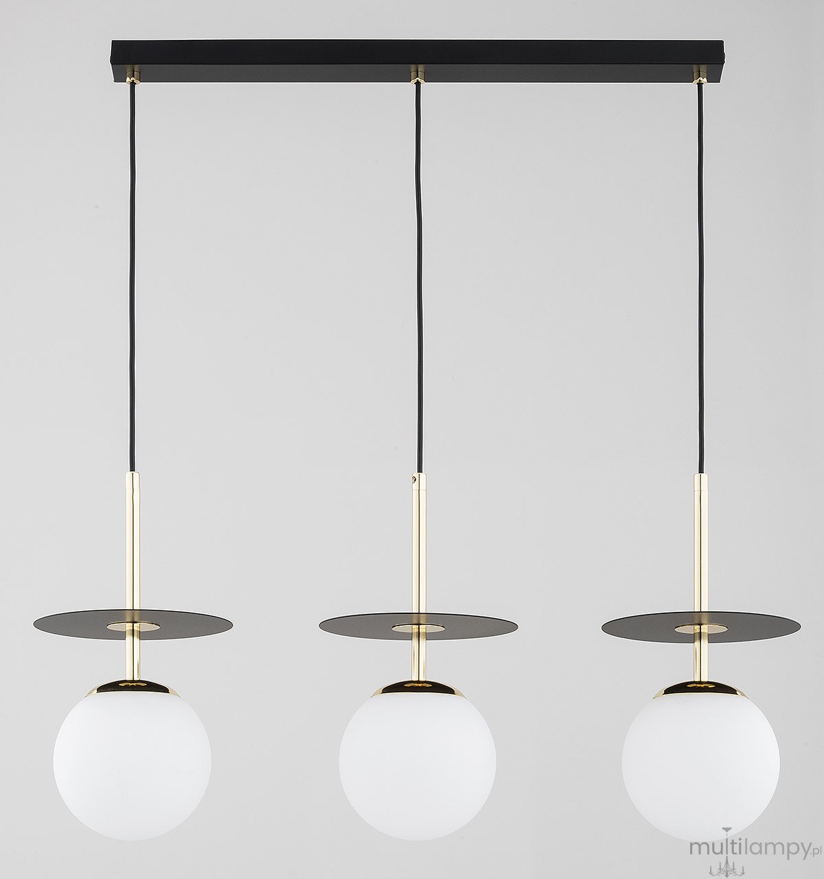 Qeency lampa wisząca 3xE14 czarna biały 62572