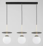 Qeency lampa wisząca 3xE14 czarna biały 62572
