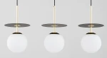 Qeency lampa wisząca 3xE14 czarna biały 62572