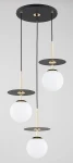 Qeency lampa wisząca 3xE14 czarna biały 62573