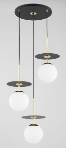 Qeency lampa wisząca 3xE14 czarna biały 62573