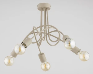 Tango lampa wisząca 5xE27 beżowa 63399