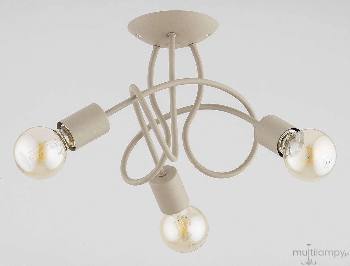 Hossa lampa sufitowa 3xE27 beżowa 62605