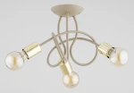 Hossa lampa sufitowa 3xE27 beżowa złota 62606