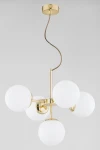 Hit lampa wisząca 5xE14 złota 63347