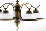 Opal żyrandol 5xE27 mosiądz patynowany 15