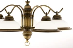 Opal żyrandol 5xE27 mosiądz patynowany 15