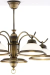 Opal żyrandol 5xE27 mosiądz patynowany 15