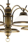 Opal żyrandol 5xE27 mosiądz patynowany 15