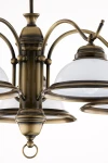 Opal żyrandol 5xE27 mosiądz patynowany 15